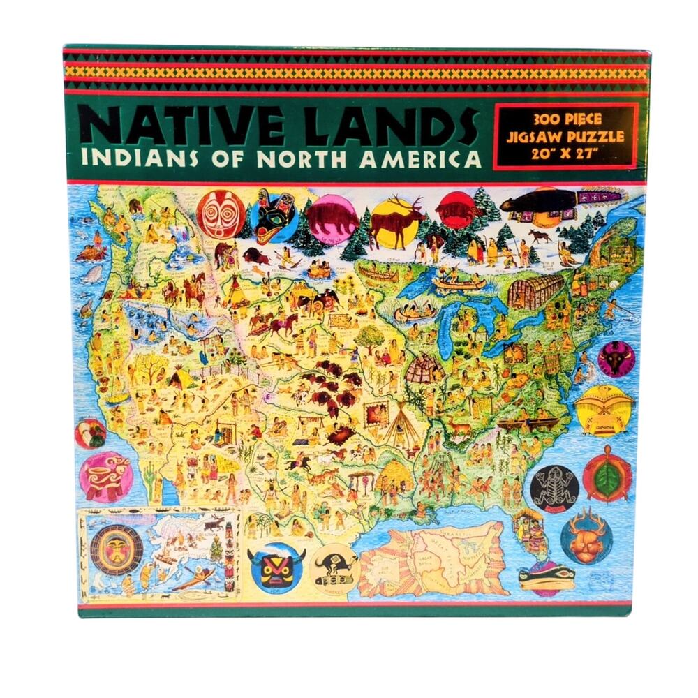 Great American Puzzle Factory 300-Piece Native Lands Puzzle 20x27 1994 New